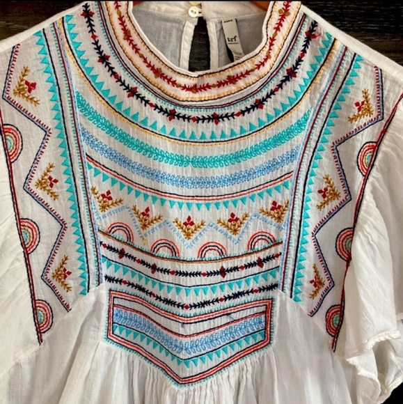 Zara Cotton Boho Embroidered Blouse - Picture 5 of 8